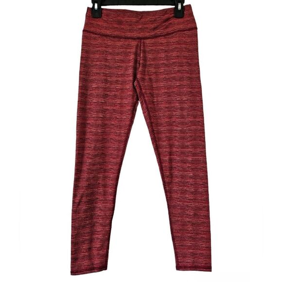 Aerie Chill Play Move Hi Waist Multicolor Red Striped With Circle Leggings Sz M - Picture 1 of 11